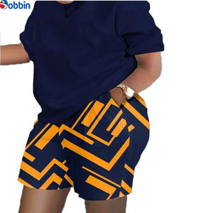 Conjuntos de Dos Piezas de Camiseta y Pantalones Cortos para Mujer, Conjuntos Casuales Estampados para Mujer, Conjuntos Deportivos con Estampado de Camiseta y Pantalones Cortos - Product Image 3