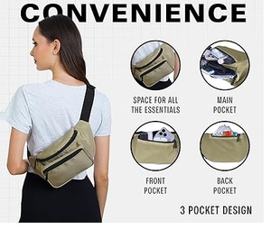 Sac banane de sport à faible MOQ avec compartiment pour téléphone, idéal pour la course et la gym, sac de taille et sac bandoulière pour fitness - Product Image 5