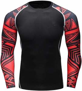 Camiseta Deportiva de Compresión para Hombre, Manga Larga, Protección UV, Transpirable, Secado Rápido, para Entrenamiento de MMA y Actividades al Aire Libre - Product Image 4