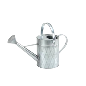Vintage Galvanized Metal Watering Can Steel <b>Garden</b> Decor Pot With Removable Red Spout Antique Farmhouse Indoor Outdoor Gardening - Product Image 5