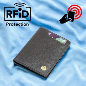 WRIZA Men’s Genuine Leather <b>Wallet</b> Brown | <b>RFID</b> <b>Blocking</b> Slim Bifold | Travel & Formal Durable <b>Wallet</b> - Product Image 2