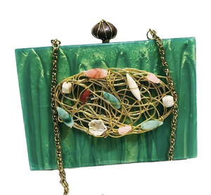 Bolso de Mano de Resina de Diseño de Lujo para Mujer, para Bodas, Producto Hecho a Mano en India - Product Image 1