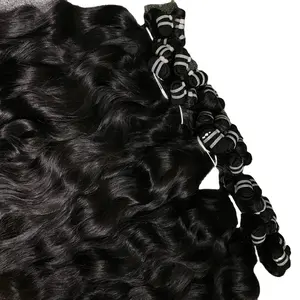 ड्रॉप शिपिंग विक्रेता कच्चे डबल खींचे गए वर्जिन वियतनामी मानव बाल बंडल कच्चे लहरदार थोक कच्चे बाल एक्सटेंशन
