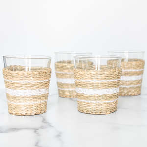 Straw pitcher jug cover cheap cost hand-woven seagrass cup holder natural sea grass <b>mug</b> sleeves - Product Image 2