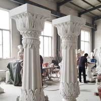 Colonnes en marbre massif sculptées à la main HAYAT INDUSTRIES, taille personnalisable, pour pavillon, hall, support structurel extérieur, style moderne