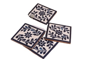high quality Handmade bne inlay Tea <b>Plate</b> and Matching Coaster Set Elegant Serving Set <b>for</b> Coffee Tea, Home Decor <b>Display</b> - Product Image 4