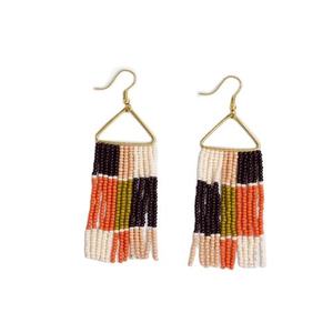 Boucles d'oreilles classiques brodées de perles de rocaille motif papillon, légères, faites à la main, en coton perlé, accessoires personnalisés en cristal - Product Image 6