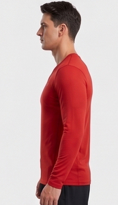 T-shirt de sport à manches longues pour homme, col en V, coupe ajustée, sous-vêtement technique, idéal pour le yoga et l'entraînement, compression - Product Image 6