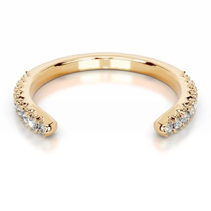 Bague de mariage Shapelle en diamant de laboratoire rond certifié IGI - Product Image 2
