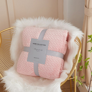 Wholesale Coral Fleece <b>Throw</b> Blanket Soft Warm Flannel Blanket for <b>Bed</b> Sofa Office Air Conditioning Custom OEM ODM - Product Image 6