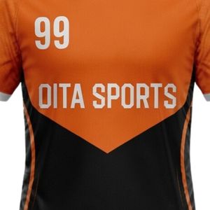 ชุดยูนิฟอร์มแฮนด์บอลชาย สีส้มดำ ทูโทน ผ้าโพลีเอสเตอร์ เสื้อกีฬา กางเกงขาสั้น ชุดทีมกีฬา ชุดแข่งขัน - Product Image 6