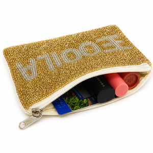 Luxury Handmade Personalized Glass Beaded Coin Purse Custom Name Zipper <b>Pouch</b> Boutique Gift Wallet OEM ODM Wholesale - Product Image 2