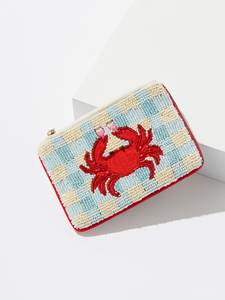 Monedero de Estilo Bohemio Hecho a Mano con Bordado y Cuentas, con Diseño Floral Artístico, Perfecto para Viajes y Compras - Product Image 3