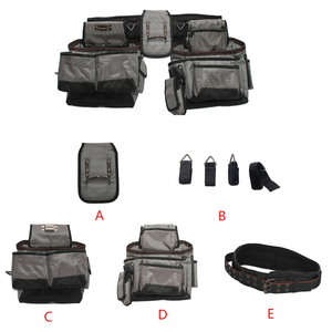 Ceinture à outils robuste avec plusieurs poches et taille réglable pour charpentier et travaux de construction - Product Image 6