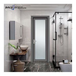 Sistema de puertas y ventanas abatibles de aluminio y vidrio de perfil de rotura térmica de diseño Moren para baño de inodoro - Product Image 2