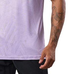 Camiseta deportiva con estampado gráfico de color morado claro para hombre, cuello redondo, manga corta, atlética, para gimnasio, entrenamiento, ropa deportiva informal, Activewe - Product Image 5