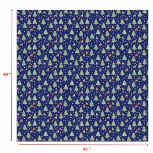 New Christmas Printed Design <b>Table</b> Cloth 100% Cotton Soft Quality Navy Blue With Tree Pattern <b>Table</b> Cloth <b>for</b> Home Decor - Product Image 6