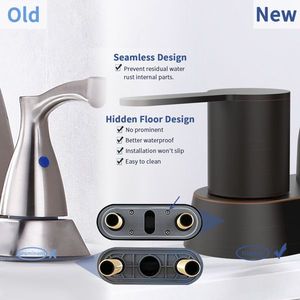 Robinet de lavabo pour caravane en bronze huilé, à deux poignées, pour 2/3 trous, expédition en semaine, robinets de bain et de douche - Product Image 6