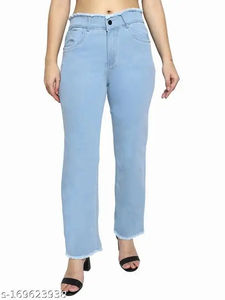 กางเกงยีนส์คาร์โก้ทรงหลวมแบบดิสเทรสสำหรับผู้หญิง กางเกงยีนส์สีน้ำเงินทรงหลวมพร้อมกระเป๋าข้าง - Product Image 6