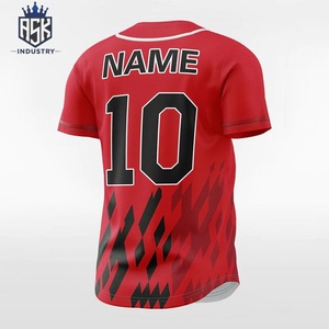 Maillots de baseball imprimés en gros pour hommes et femmes, maillots de sport à manches courtes, chemises de baseball personnalisées, service OEM rapide - Product Image 2