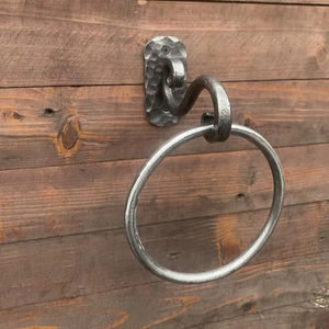 Decorative Iron <b>Towel</b> Ring Wall Mounted <b>Towel</b> <b>Holder</b> For Bathroom <b>Kitchen</b> And Farmhouse Style Decoration - Product Image 1