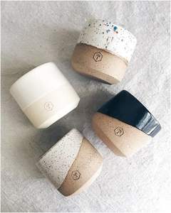 Bocaux à bougies en céramique émaillée - Product Image 1