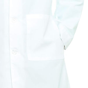 เสื้อกาวน์แล็บสำหรับบุรุษ ไซส์ใหญ่ น้ำหนักเบา สีขาว พร้อมเทคโนโลยีตรวจจับเข็ม ผ้าเนื้อนุ่ม - Product Image 5