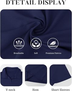 T-shirt de sport décontracté en jersey tricoté respirant à manches courtes de couleur unie pour femme - Product Image 5