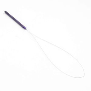 Alicates para extensiones de cabello con mango morado de acero inoxidable para herramientas de instalación y extracción - Product Image 3
