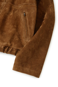 Veste décontractée pour homme en daim marron imperméable, respirante, écologique, avec fermeture éclair sur le devant, coupe classique, pour l'automne - Product Image 2