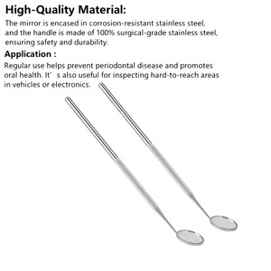 Dental Inspection <b>Tools</b> Mirror 2/3pcs Set Portable <b>Storage</b> <b>Box</b> Reusable Women Grafted Eyelashes Manual Ergonomic Grip Stainless - Product Image 3