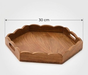 Bandeja de Exhibición Ovalada de Madera Minimalista para el Hogar y la Oficina - Product Image 5