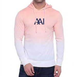 Sweat-shirts à capuche zippés pour hommes, couleur unie, dégradé de couleurs, manches classiques, polaire 420 grammes, logo frontal, OEM, marque privée, vêtements en gros - Product Image 1