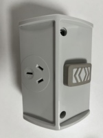Prise simple étanche IP53 conforme aux normes australiennes pour extérieur SWPS115N, interrupteur simple/double, prise GPO simple 15A