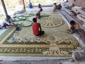 Tapis tuftés à la main pour salons modernes, tapis en laine tuftés à la main d'Inde, tapis de sol - Product Image 2