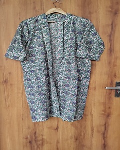 Robe kimono d'été pour femmes en coton à imprimé floral fait main, respirante, à manches longues, vêtements de nuit pour femmes, à porter toute l'année - Product Image 2