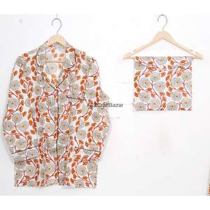 Conjunto de Pijamas de Algodón 100% Puro para Mujer, Ropa de Dormir Suave, Conjuntos de Pijamas Largos, Proveedores de Fábrica, Ropa de Dormir Femenina al por Mayor - Product Image 2