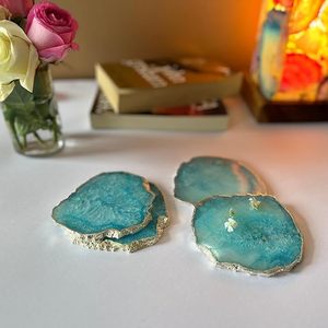 Luxury Resin Coasters Handmade Decorative <b>Table</b> Coaster Set For Tea Coffee And Drinks By AALIYAN IMPEX - Product Image 4