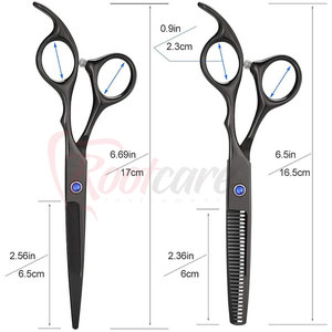 Nouveaux ensembles de ciseaux de barbier pour la coupe de cheveux, avec poignée lisse - Product Image 5