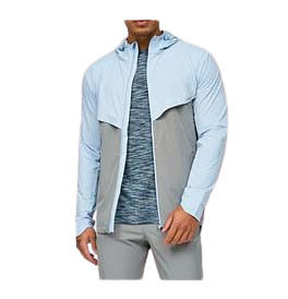Veste matelassée à capuche pour homme, color-block, imperméable, réversible, coupe-vent, fermeture éclair, style sportif, pour l'hiver, bleu clair - Product Image 5