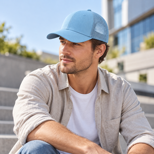 Gorra Trucker Snapback de Sarga de Algodón con Visera Curva y Parche Tejido, Diseño Personalizado para Pesca y Verano, de Fábrica - Product Image 2