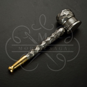 MORTAL SAGA Pipe à fumer carrée moderne en acier inoxydable 1L, faite à la main, étanche, avec bol en métal et poignée décorative, pour le camping et toutes les occasions - Product Image 4