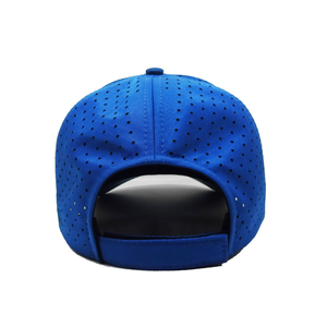 High Quality Custom Golf Hat 6 Panel <b>Waterproof</b> Polyester <b>Cap</b> with Laser Cut Perforated Design Rope <b>Cap</b> Outdoor Sports <b>Cap</b> - Product Image 5
