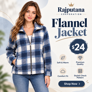 Veste en flanelle à carreaux pour femme, douce, zippée, col rabattu, manches longues, pour l'automne et l'hiver, vente en gros - Product Image 1