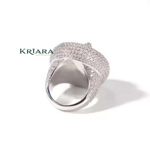 Bague en argent 925 et or massif 18 carats pour femme, diamants de laboratoire taille brillant ronde, bijoux de fiançailles de luxe - Product Image 3