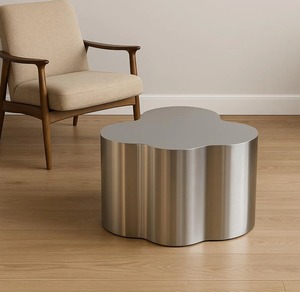 Best Selling Customized Smooth Mirror Surface <b>Silver</b> Stainless Steel Side <b>Table</b> Free-Shaped and Customizable Size <b>Coffee</b> <b>Table</b> - Product Image 5