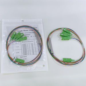 Divisor PLC de Fibra Óptica G657A Monomodo de Alta Calidad, 1m, LSZH, Cubierta de 0.9mm, 1*4 SC/APC para Fibra hasta el Hogar - Product Image 1