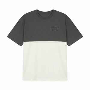 T-shirt décontracté pour femme à col rond, coupe ample, color-block, manches courtes, en jersey 100 % coton respirant - Product Image 6