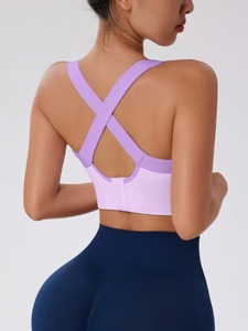 Adjustable Band Workout <b>Bra</b> | Breathable Full Coverage Yoga Crop Top | Female High Elasticity Athletic Exercise Clothing - Product Image 3