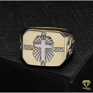 Anillo de Plata 925 de Primera Calidad con Diamante Cultivado en Laboratorio para Hombre, con Diseño Moderno con Acentos de Piedras, para Revendedores de Joyería al por Mayor - Product Image 4